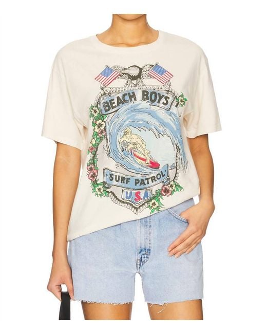 Daydreamer Blue Beach Boys Surf Patrol Boyfriend Tee
