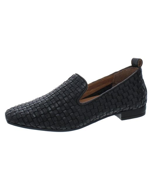 Gentle Souls Black Morgan Leather Woven Loafers