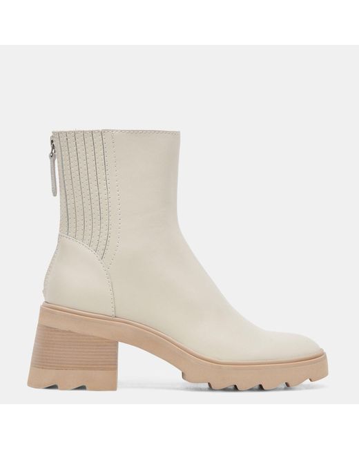Dolce Vita White Martey H2o Boots Ivory Leather