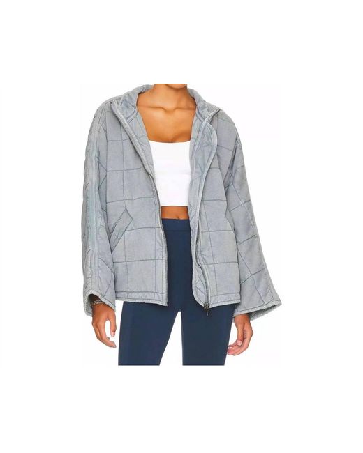 Free People Blue Dolman Quilted Jacket