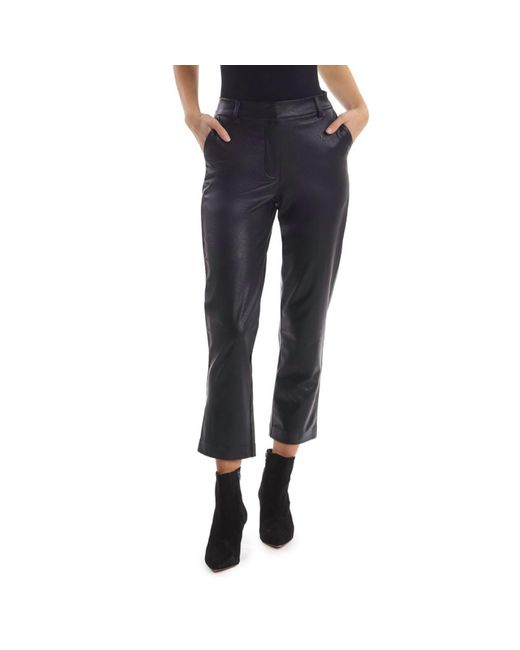Commando Blue Faux Leather Cropped Trousers
