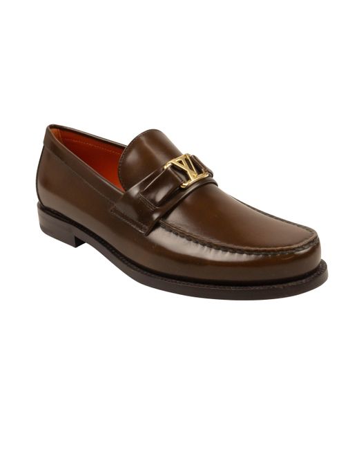 Louis Vuitton Cognac Brown Leather Major Loafers for men