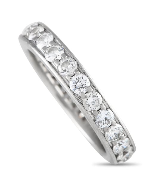 Tiffany & Co Gray Platinum 1.27ct Diamond Eternity Band Ring Ti02-042524