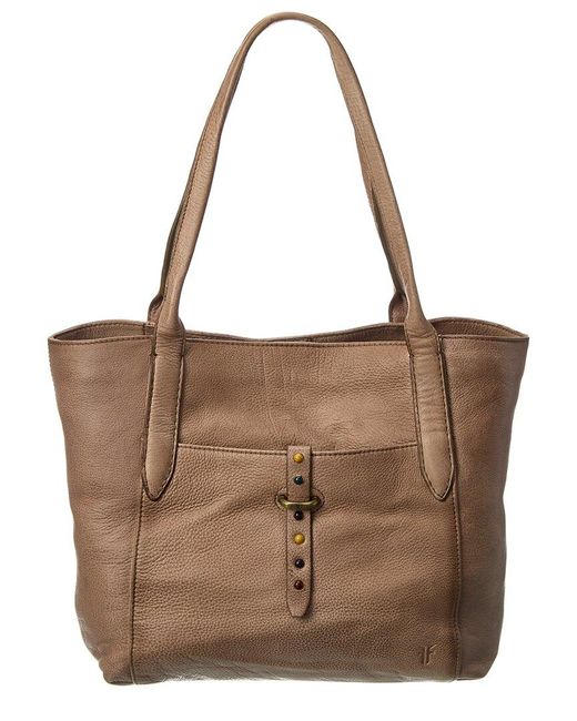 Frye Brown Alessi Studded Leather Tote