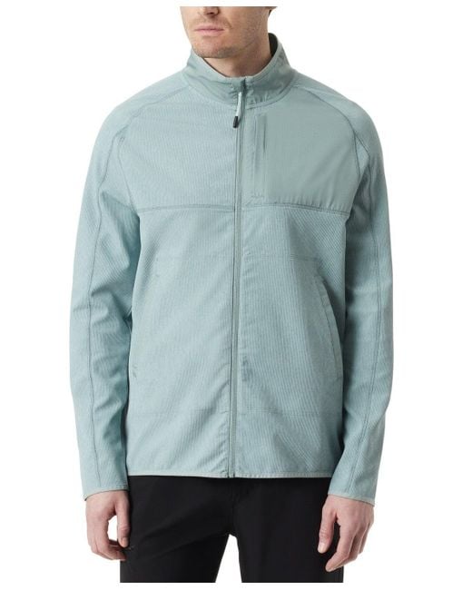 G.H.BASS Blue Outdoor Trail Jacket Regular Fit Athletic Full Zip Fts172 for men