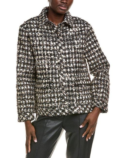 Endless Rose Black Sequins Check Jacket