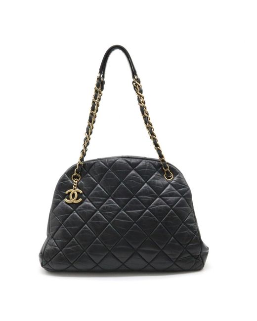 Chanel Black Leather Shoulder Bag (pre-owned)