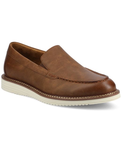 Vance Co. Brown Vance Oneal Medium And Wide Width Slip-On Hybrid Casual Venetian Loafer Dress Shoe for men