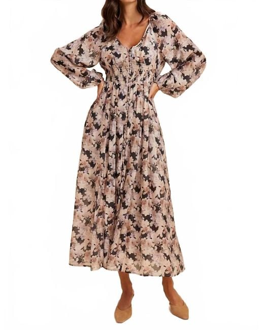 in loom maxi dress In Loom Border Print Tie Strap Indigo Maxi Dress