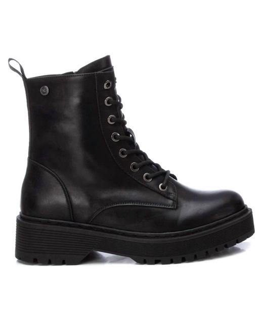 Xti Black Combat Booties By