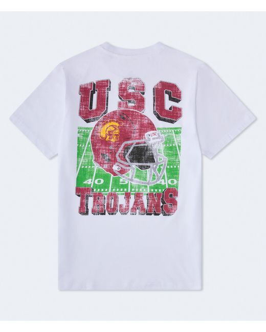 Aéropostale White Trojans Relaxed Graphic Tee for men