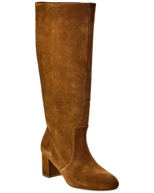 L'Agence Brown Ines Slouch Calf Suede Boot