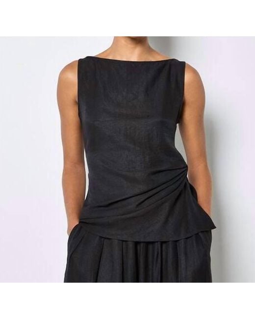 Apricot Black Side Knot Top