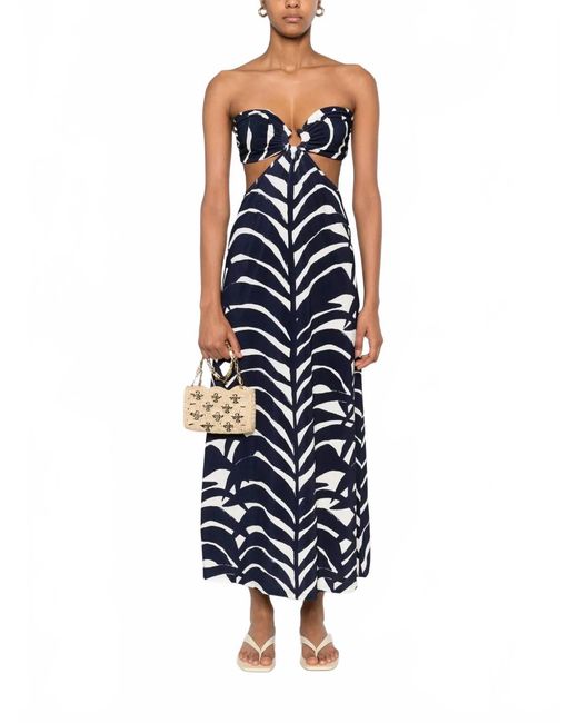 Johanna Ortiz Women's Blue Ocean Layers Ankle Maxi Dress