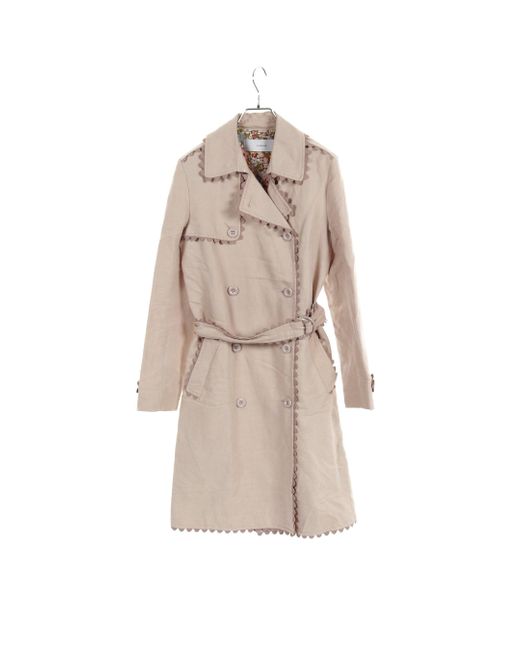 Cacharel Natural Trench Coat Cotton Beige Multicolor