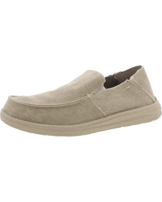 Dockers Natural Ferris Canvas Padded Insole Slip-On Shoes for men
