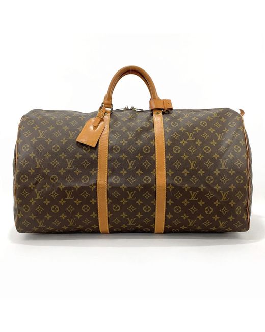 Louis Vuitton Keepall 60 Canvas Travel Bag (pre-owned) in Brown | Lyst