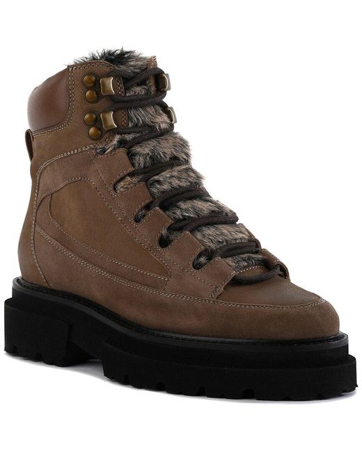 Seychelles Brown Lace-Up Leather Platform Boots