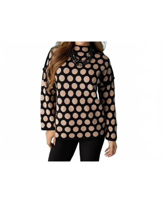 Coco + Carmen Black Karla Dot Sweater