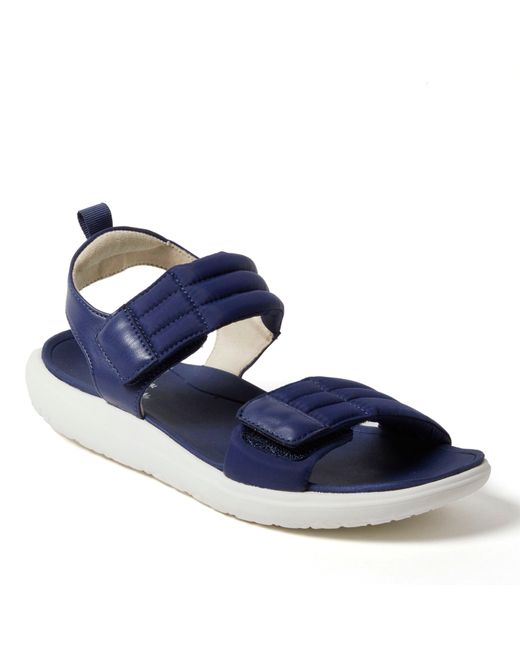 Dearfoams Blue Thea Quarter Strap Sandal