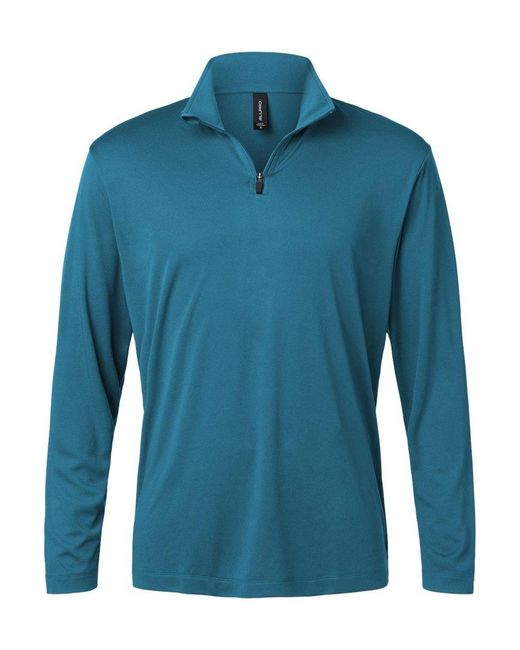 AllPro Blue Pro-Lock Performance Quarter-Zip Pullover for men