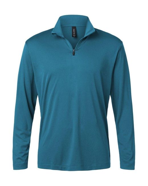 AllPro Blue Pro-Lock Performance Quarter-Zip Pullover for men
