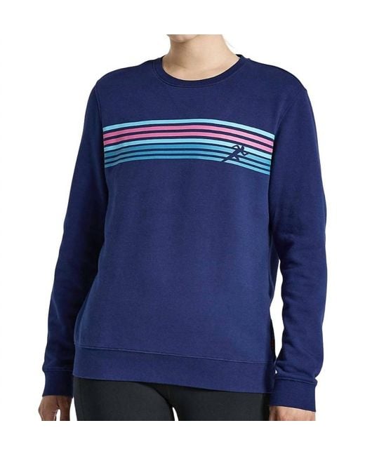 Saucony Blue Rested Crew Top