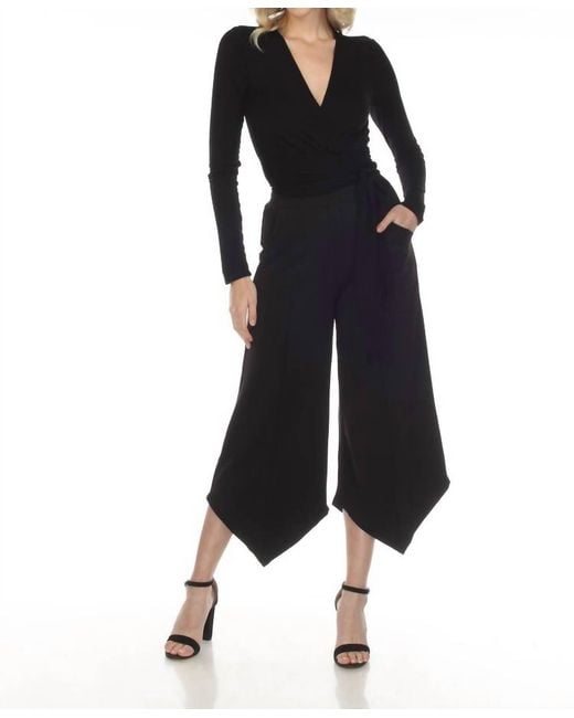 One Essence Black Carni Cropped Wrap Top/Jacket