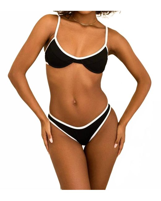 Dippin' Daisy's Women's Black Venice Cheeky Bikini Bottom