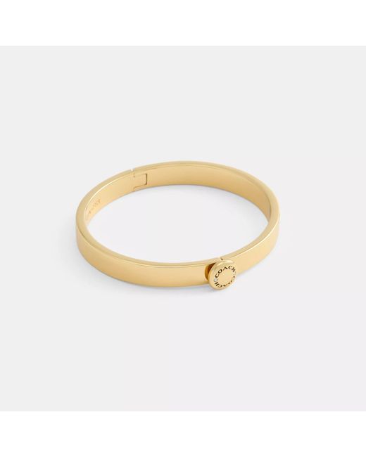 COACH Metallic Coach Rivet Hinged Bangle