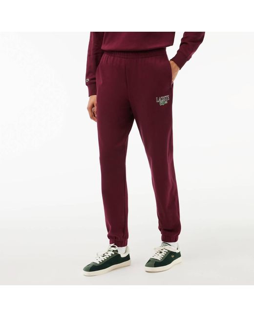Lacoste Red Logo Printed Sweatpants