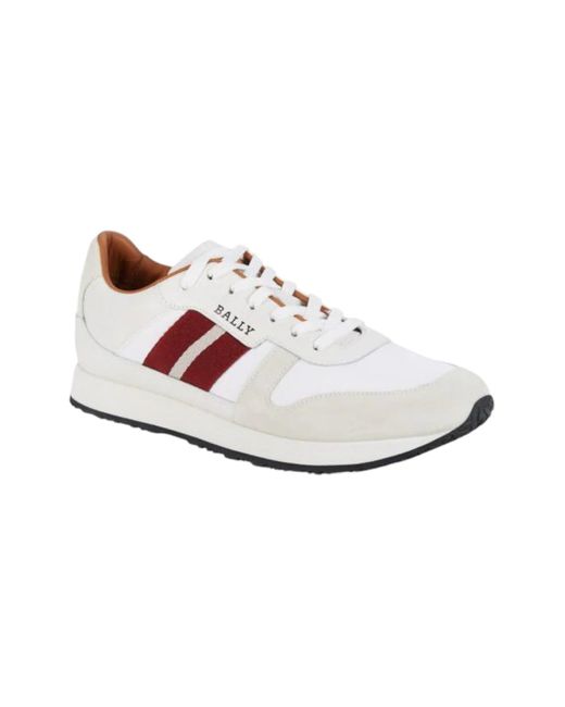 Bally White Sprinter 6238402 Leather Suede Sneakers for men