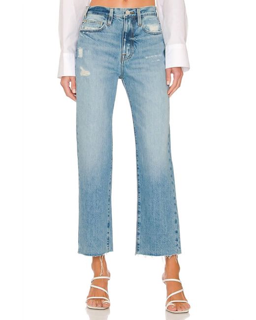 FRAME Denim Le Jane Crop Jeans I in Blue Lyst