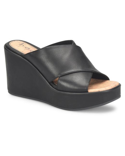b.ø.c. Gray Cici Wrapped Wedge Casual Wedge Sandals
