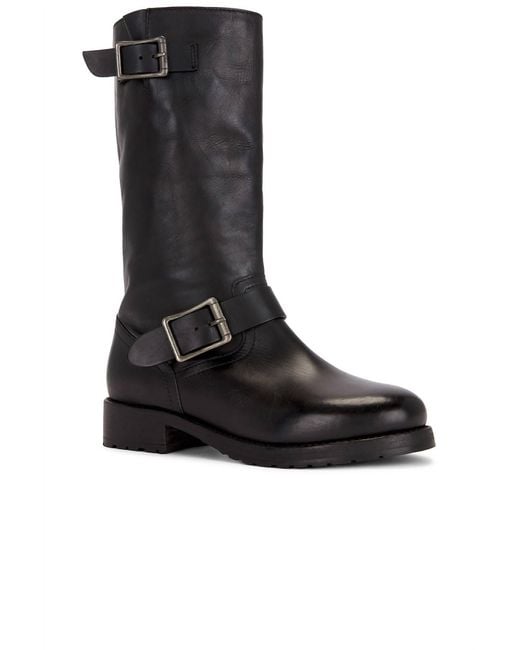 Free People Black Ride Or Die Engineer Boot