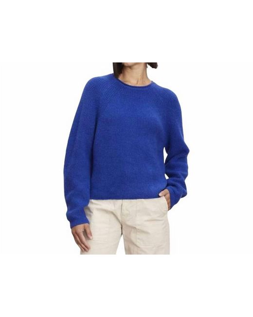 Velvet By Graham & Spencer Blue Bowie Boucle Sweater