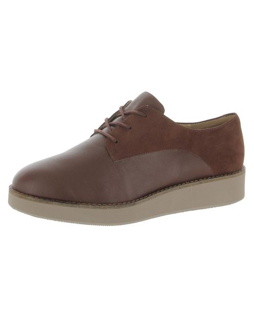Softwalk® Brown Willis Suede Padded Insole Oxfords