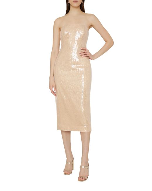 MILLY Natural Kait Sequin Dress
