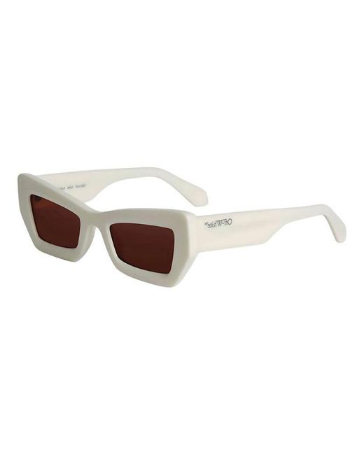 Off-White c/o Virgil Abloh Brown Sunglasses Square Full Rim, Havana Frame And Lens Oeri137Aurora6055