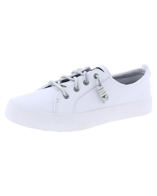 Sperry Top-Sider White Crest Leather Memory Foam Casual And Fashion Sneakers