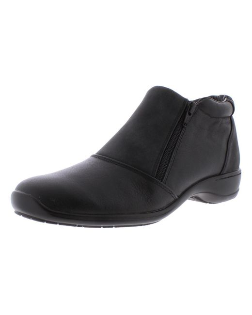 Ros Hommerson Black Superb Comfort Leather Wedges Casual Boots