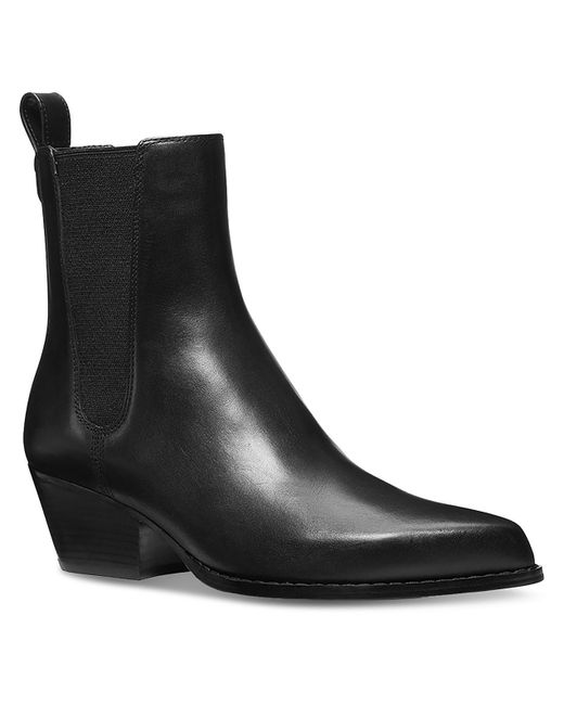 MICHAEL Michael Kors Black Leather Mid-calf Chelsea Boots