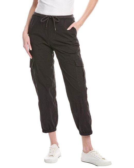 James Perse Black Poplin Cargo Pant