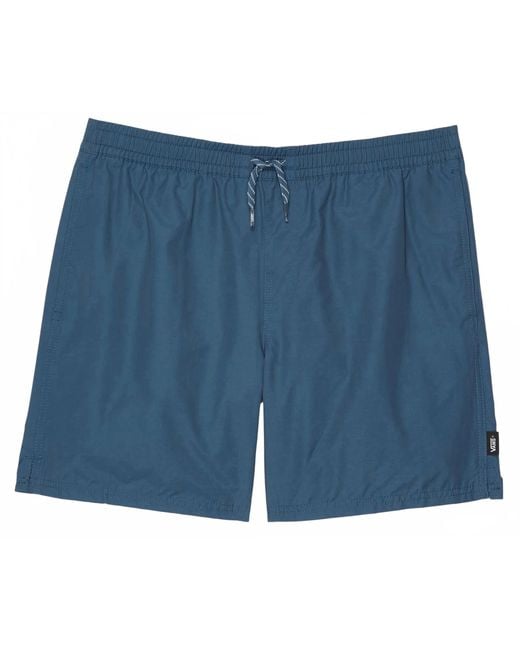 Vans Blue Primary Solid Elastic Boardshorts for men
