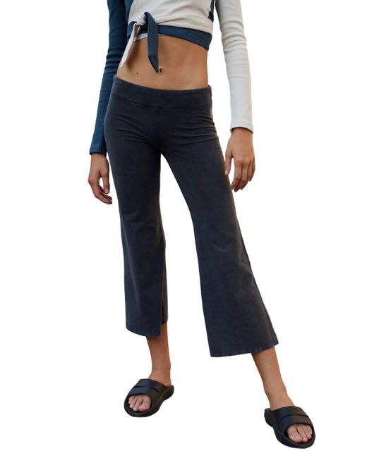 Free People Hot Shot Crop Flares Pants in Blue | Lyst