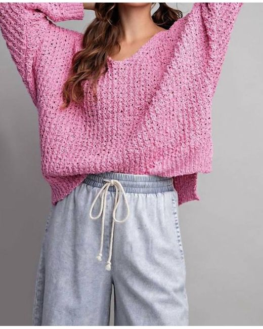 Eesome Pink Isla Knit Sweater