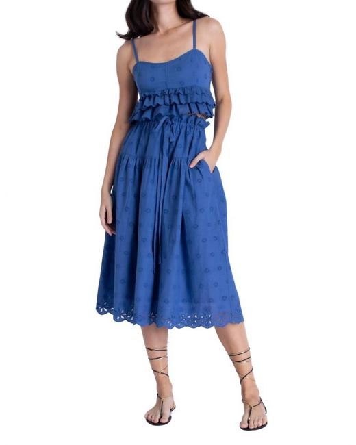 Karina Grimaldi Blue Emilia Skirt