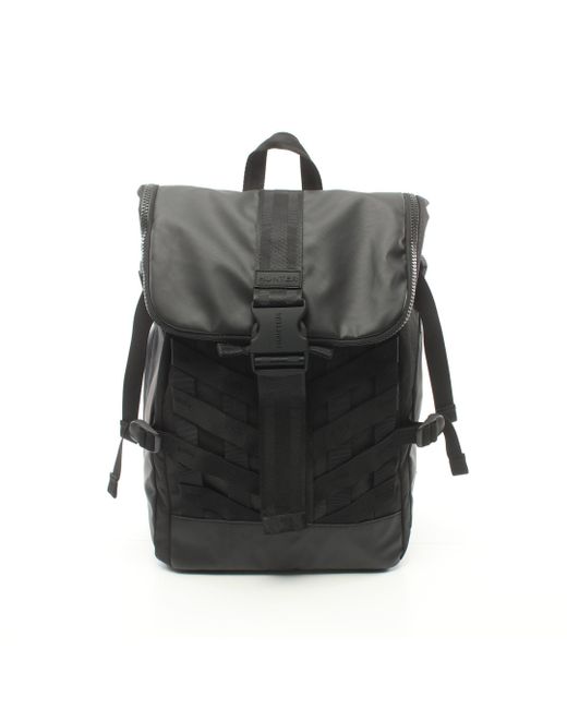 Hunter Black Explorer Backpack Rucksack Fabric Pvc