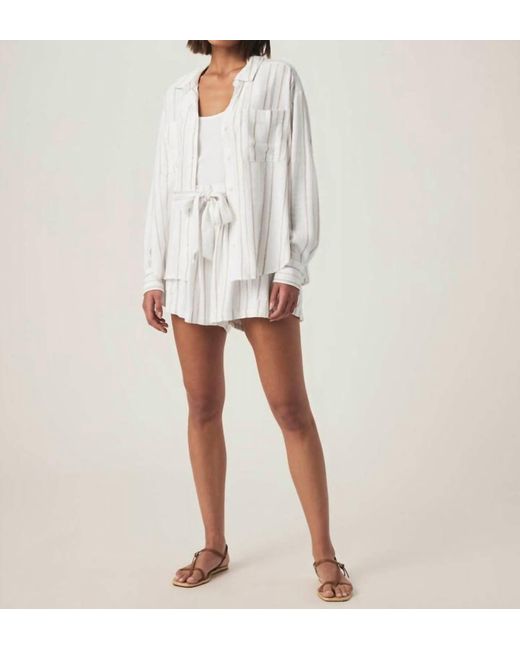 Splendid White Gabrielle Stripe Shorts