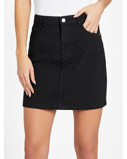 Guess Factory Fernanda Mini Skirt in Black | Lyst